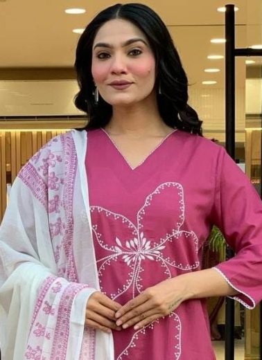 CHANDERI SERIES 6161-6163 - Catalog # 59417 (Set of 3 Readymade Salwar Suits) by Brand MEHERIYA