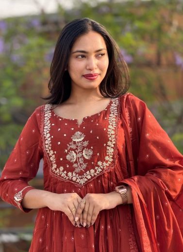 COTTON PRINTS DULHARI - Catalog # 59426 (Set of 3 Readymade Salwar Suits) by Brand AABHARAN