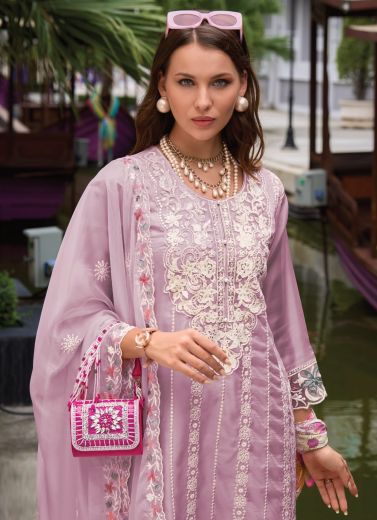 FEMINA 3 COLOR EDITION - Catalog # 59451 (Set of 4 Readymade Salwar Suits) by Brand ZAVERI WOMAN