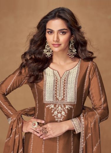 KAVERI - Catalog # 59471 (Set of 4 Readymade Salwar Suits) by Brand AASHIRWAD