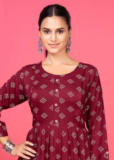 KANCHAN - Catalog # 59514 (Set of 6 Readymade Women's Kurtis / Tops) by Brand DEE CEE