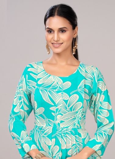 CAT GIRL - Catalog # 59519 (Set of 6 Readymade Women's Kurtis / Tops) by Brand DEE CEE