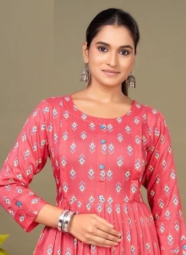 NIROSHA - Catalog # 59525 (Set of 6 Readymade Women's Kurtis / Tops) by Brand DEE CEE