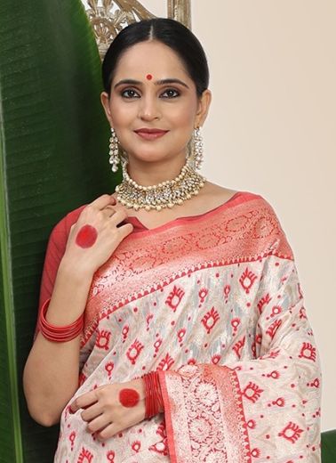 SINDOORI SAAT - Catalog # 59526 (Set of 6 Sarees) by Brand AABHARAN