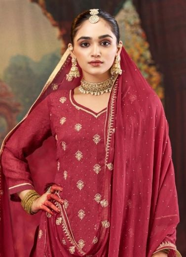 KASHMIRA - Catalog # 59562 (Set of 4 Semi-Stitched / Un-Stitched Suits) by Brand FOUR DOTS