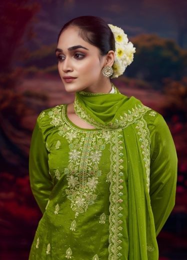 KIMAYA - Catalog # 59576 (Set of 4 Semi-Stitched / Un-Stitched Suits) by Brand FOUR DOTS