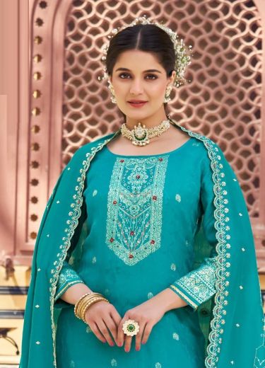 SAVITRI - Catalog # 59577 (Set of 4 Readymade Salwar Suits) by Brand RANGOON