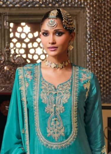 CHALINI - Catalog # 59608 (Set of 3 Readymade Salwar Suits) by Brand EBA LIFESTYLE
