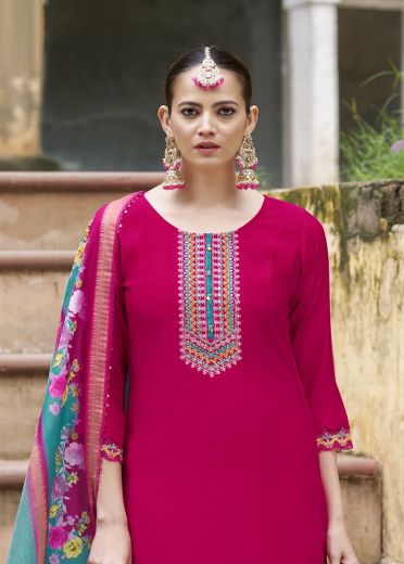 SWARAA - Catalog # 59638 (Set of 6 Readymade Salwar Suits) by Brand KARISSA