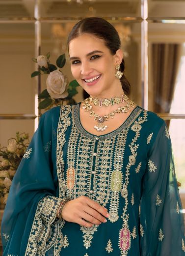 PRANITI - Catalog # 59655 (Set of 3 Readymade Salwar Suits) by Brand ZAVERI WOMAN