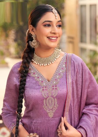SWARAA - Catalog # 59657 (Set of 4 Readymade Salwar Suits) by Brand RANGOON