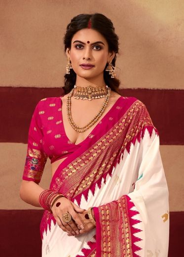 TEMPLE SILK - Catalog # 59672 (Set of 6 Sarees) by Brand SHUBH SHREE CREATIONS