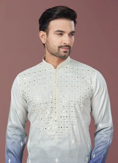 WEDDING COLLECTION 27 - Catalog # 59683 (Set of 8 Men's Ethnic Wear) by Brand MEHERIYA
