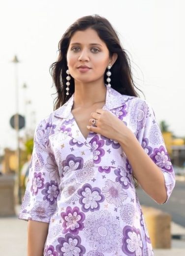 VRUNDA 2 - Catalog # 59686 (Set of 4 Readymade Women's Kurtis / Tops) by Brand KADLEE FASHION