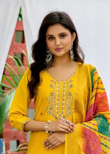 MAYREE - Catalog # 59704 (Set of 6 Readymade Salwar Suits) by Brand OSSM