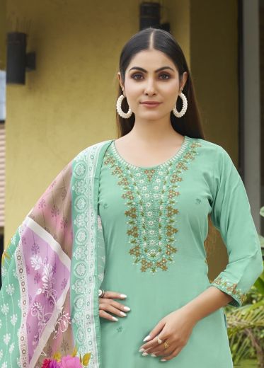 APSARA - Catalog # 59712 (Set of 6 Readymade Salwar Suits) by Brand WOODEE AHMEDABAD
