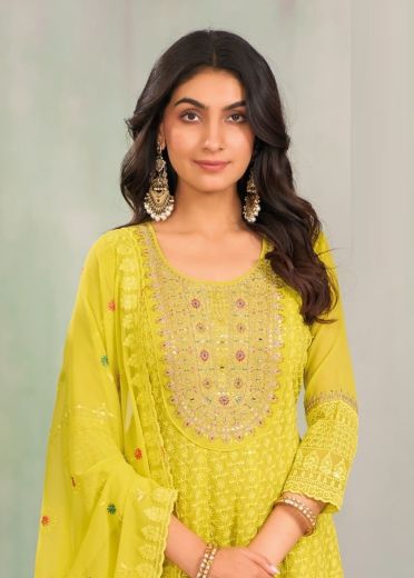 SHEHZADI 4 - Catalog # 59740 (Set of 4 Readymade Salwar Suits) by Brand RANGOON