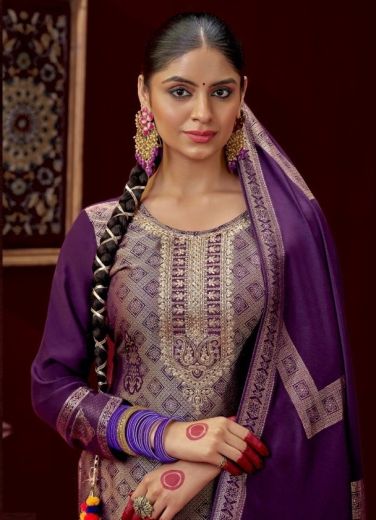 MRUGA 2 - Catalog # 59782 (Set of 4 Semi-Stitched / Un-Stitched Suits) by Brand FOUR DOTS