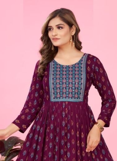 BHAVIKA - Catalog # 59789 (Set of 6 Readymade Women's Kurtis / Tops) by Brand DEE CEE
