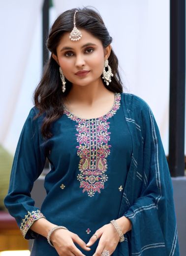 GUNGUN - Catalog # 59833 (Set of 6 Readymade Salwar Suits) by Brand OSSM