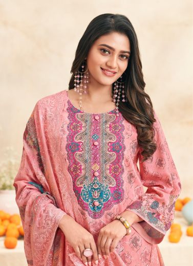 ZABEEN - Catalog # 59846 (Set of 6 Semi-Stitched / Un-Stitched Suits) by Brand DESI MUSE