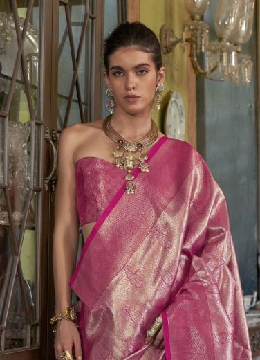 KANJEEPURAM CANVA - Catalog # 59942 (Set of 6 Sarees) by Brand RAJTEX FABRICS