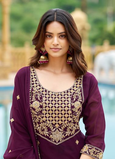 SHARARA SERIES 502 - Catalog # 59947 (Set of 2 Readymade Salwar Suits) by Brand SERENGETI