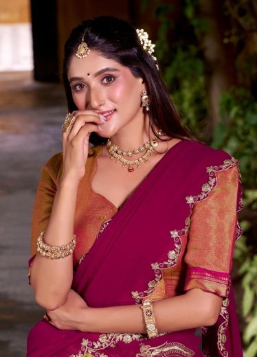 ONAM SPECIAL 2009 - Catalog # 59989 (Set of 4 Semi-Stitched Lehengas) by Brand MEHERIYA