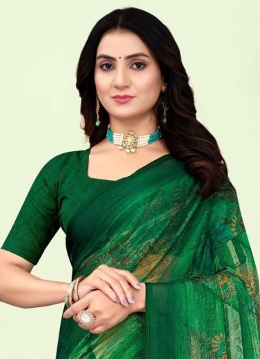 KAJAL CHIFFON 1 - Catalog # 60007 (Set of 6 Sarees) by Brand RUCHI SAREES