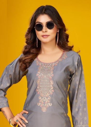AGASTYA - Catalog # 60008 (Set of 6 Readymade Women's Kurtis / Tops) by Brand DEE CEE