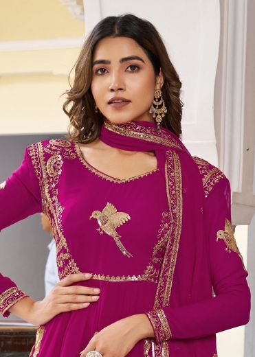 TEAL & WINE - Catalog # 60009 (Set of 2 Readymade Gowns) by Brand AABHARAN