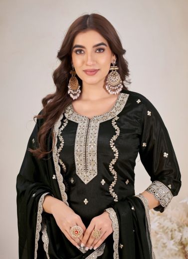 SERIES 4023 - Catalog # 60023 (Set of 4 SIZE-SETS [Readymade Salwar Suits]) by Brand AFSANA