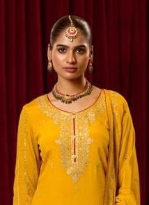 SAANJH - Catalog # 60029 (Set of 4 Readymade Salwar Suits) by Brand RANGOON
