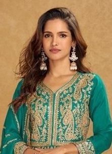 NIKHAAR - Catalog # 60036 (Set of 4 Readymade Salwar Suits) by Brand RASALIKA