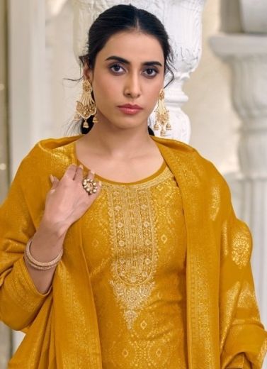 LEKHA - Catalog # 60049 (Set of 4 Semi-Stitched / Un-Stitched Suits) by Brand FOUR DOTS