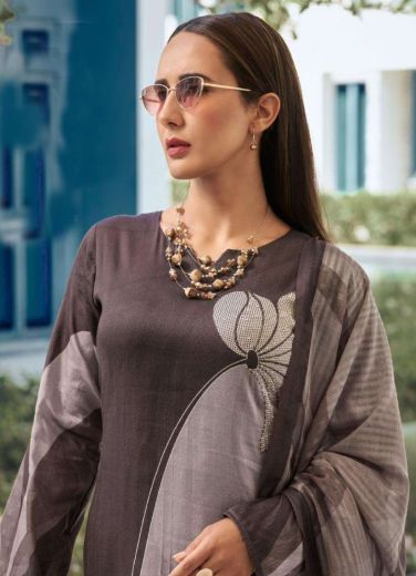 RAYON DIGITAL PRINTS - Catalog # 60051 (Set of 6 Readymade Salwar Suits) by Brand AABHARAN