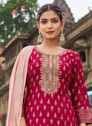 ROYAL TOUCH 18 - Catalog # 60063 (Set of 6 Readymade Salwar Suits) by Brand BLUE HILLS