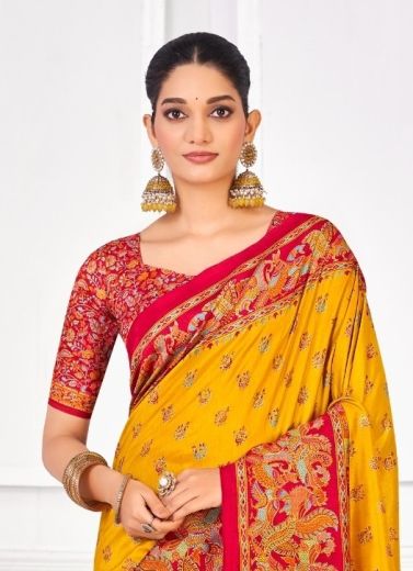 IVORY SILK 5 - Catalog # 60068 (Set of 6 Sarees) by Brand VIPUL FASHIONS