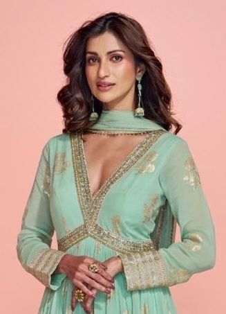 SHAHEEN - Catalog # 60085 (Set of 2 Readymade Gowns) by Brand SAYURI DESIGNER