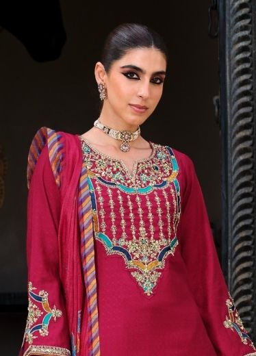 DEEPIKA - Catalog # 60111 (Set of 4 Readymade Salwar Suits) by Brand LILY & LALI