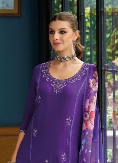 SAIYAARA - Catalog # 60113 (Set of 4 Readymade Salwar Suits) by Brand LADY LEELA