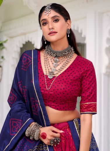 GAURI - Catalog # 60124 (Set of 4 Semi-Stitched Lehengas) by Brand MEHERIYA