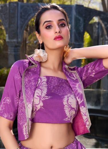 LEHENGAS WITH KOTI - Catalog # 60126 (Set of 4 Readymade Lehengas) by Brand AABHARAN