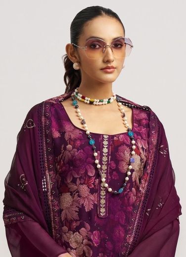 SUKOON 2 - Catalog # 60135 (Set of 3 Readymade Salwar Suits) by Brand ALIZEH
