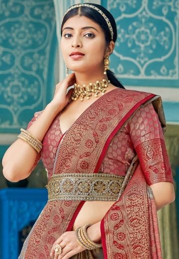 RAJSUNDARI - Catalog # 60149 (Set of 6 Sarees) by Brand JAGRAASA