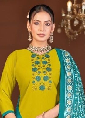 EVANKA 13 - Catalog # 60151 (Set of 12 Readymade Salwar Suits) by Brand JAGRAASA