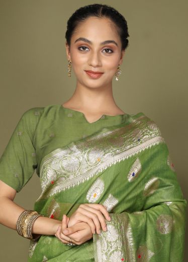 DIGITAL FLOWER - Catalog # 60152 (Set of 6 Sarees) by Brand JAGRAASA