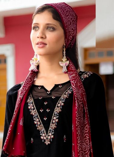 SAHIYAR 2 - Catalog # 60156 (Set of 4 Readymade Salwar Suits) by Brand KADLEE FASHION