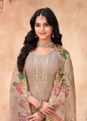 NAVRANG - Catalog # 60160 (Set of 10 Readymade Salwar Suits) by Brand JAGRAASA