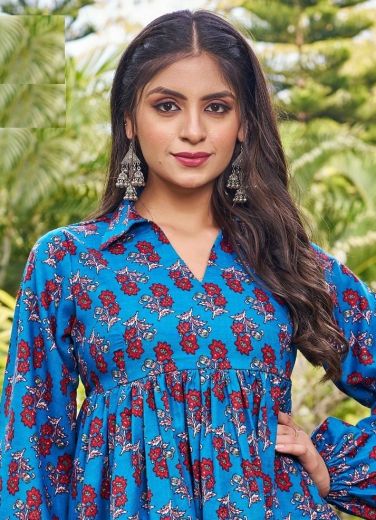 LANVAYASHRI - Catalog # 60193 (Set of 5 Readymade Women's Kurtis / Tops) by Brand DESI MUSE